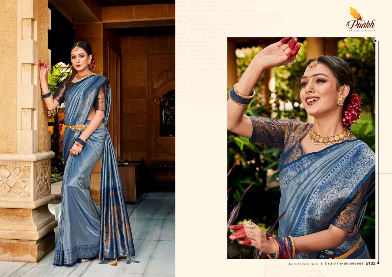 pankh kashish series 5101-5111 kanjivaram silk saree 