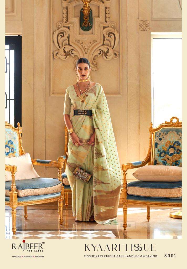 rajbeer kyaari tissue designer tissue saree