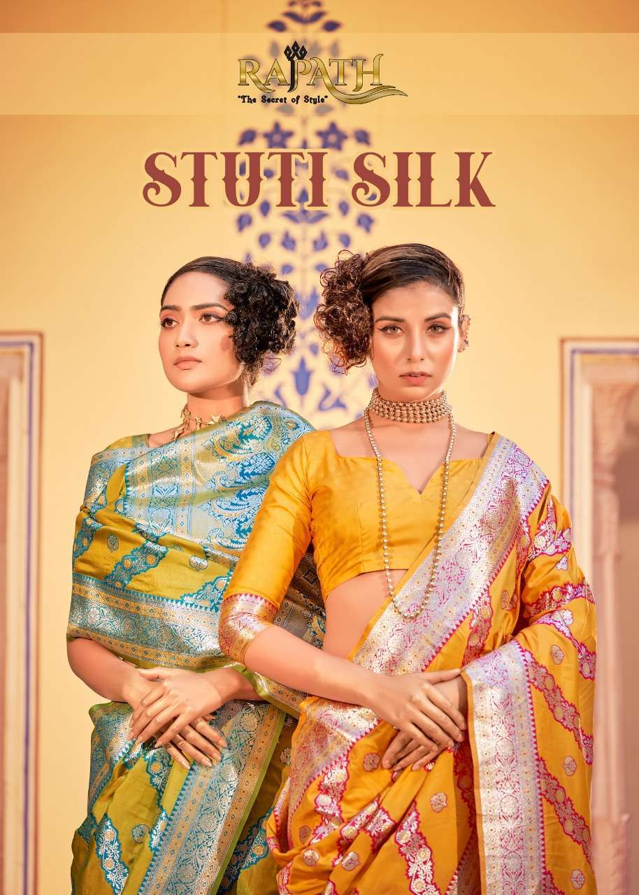 rajpath stuti silk series 115001-115006 pure banarasi silk saree