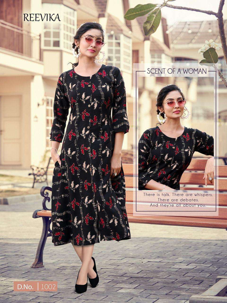 reevika princess series 1001-1004 premium rayon kurti 