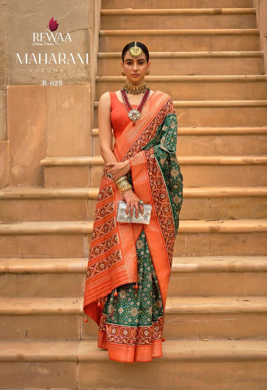 rewaa maharani vol 2 series 624-632 smooth patola saree 
