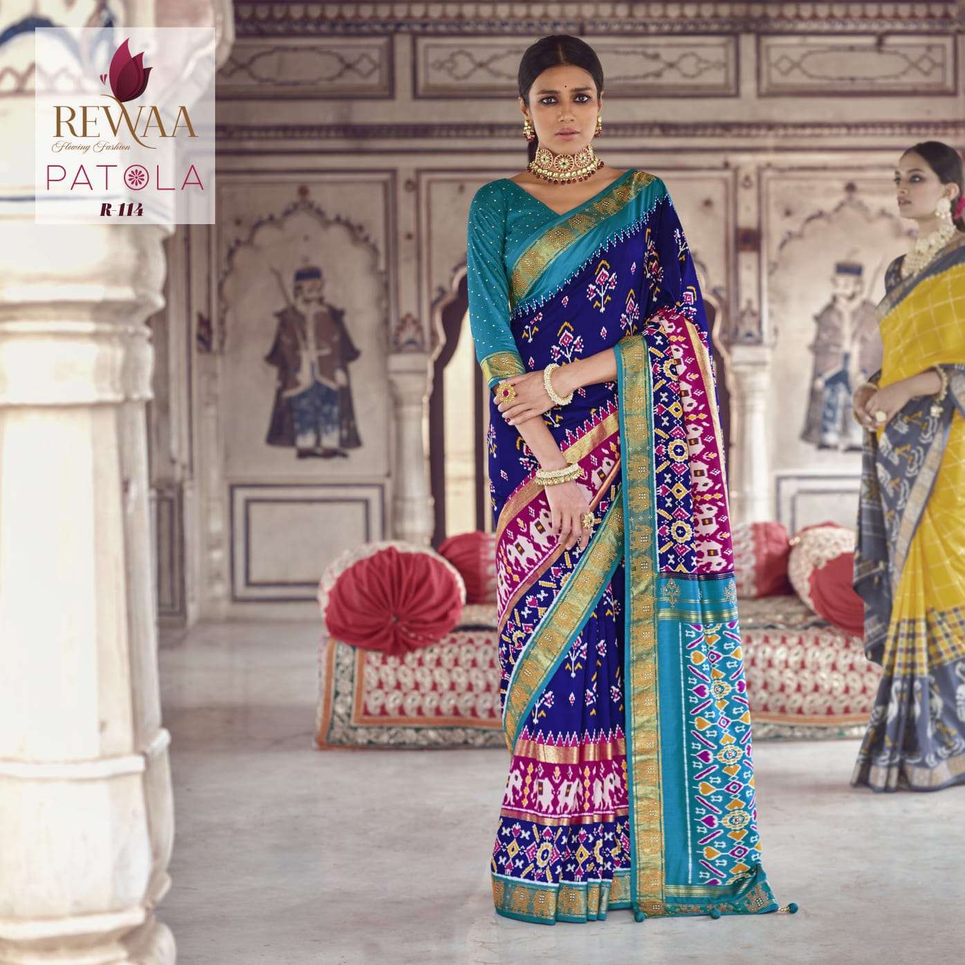rewaa nandi designer soft patola silk saree s