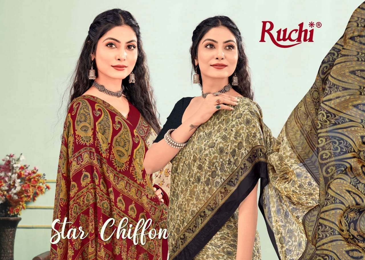 ruchi star chiffon vol 90 series 20701-20703 chiffon saree