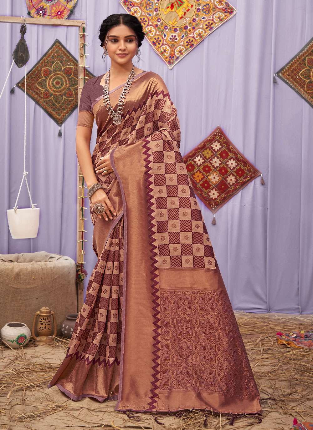 sangam prints kasida silk cotton work saree