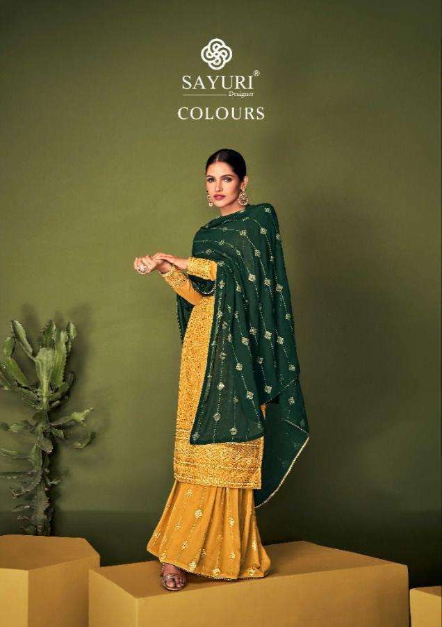 sayuri designer colours series 156-158 real georgette suit