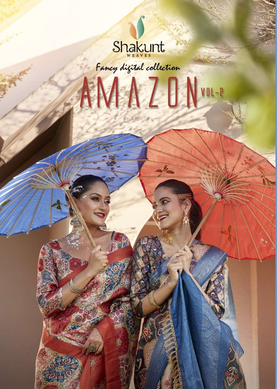 shakunt weaves amazon vol 2 series 36243-36248 art silk saree