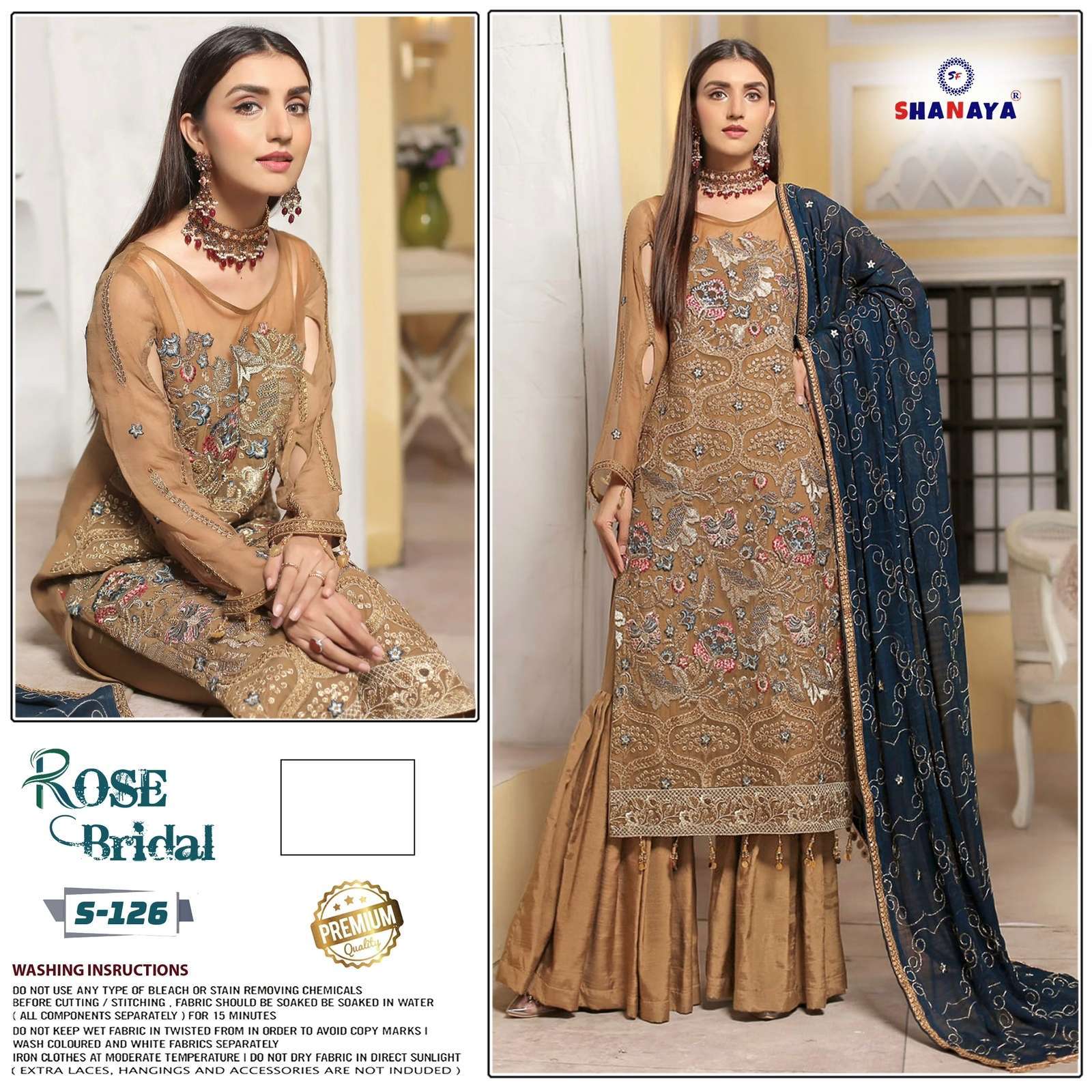 shanaya S-126 heavy faux georgette embroidery suit 