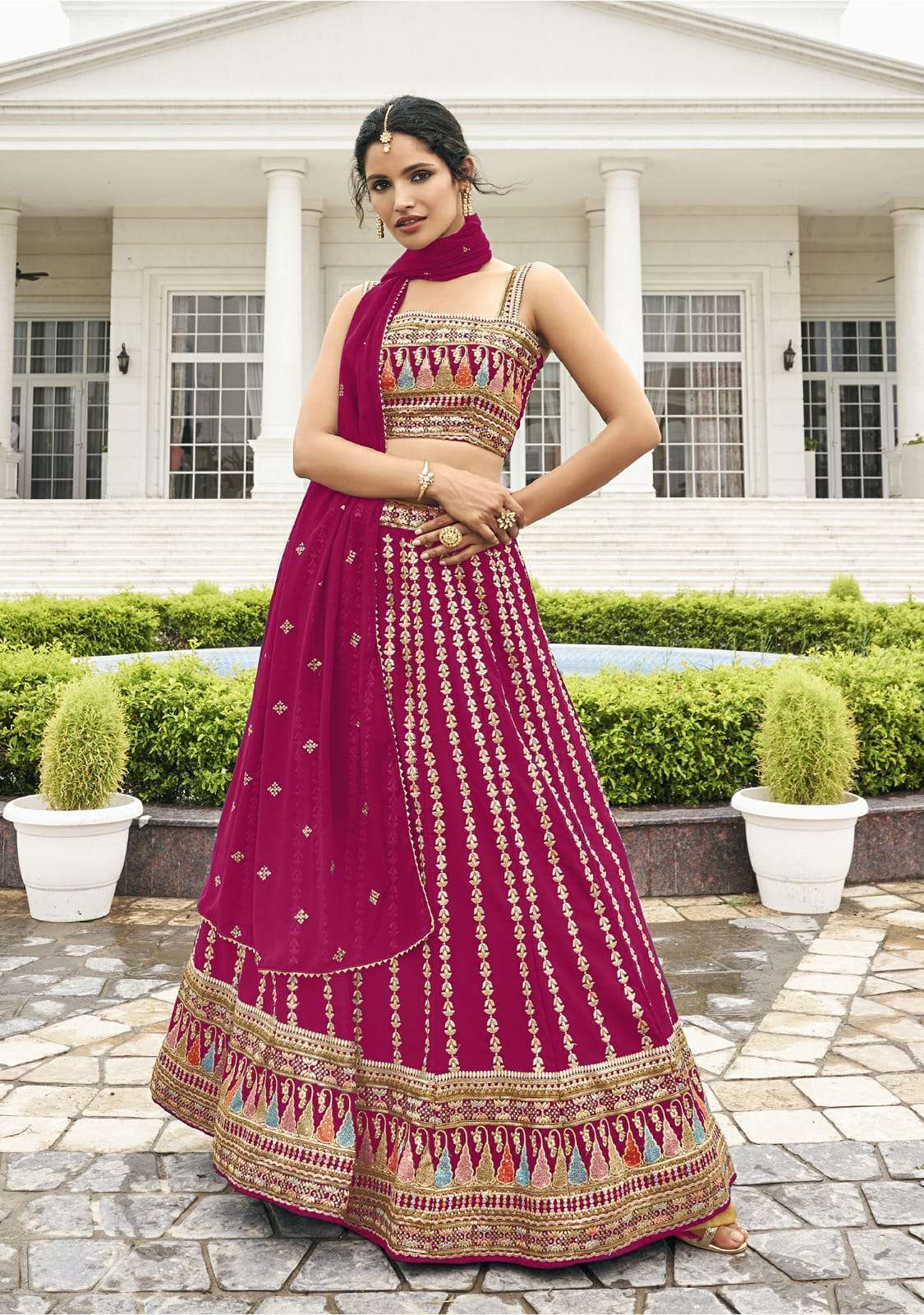 Shree matee rimzim Series 136 pure faux georgette lehenga