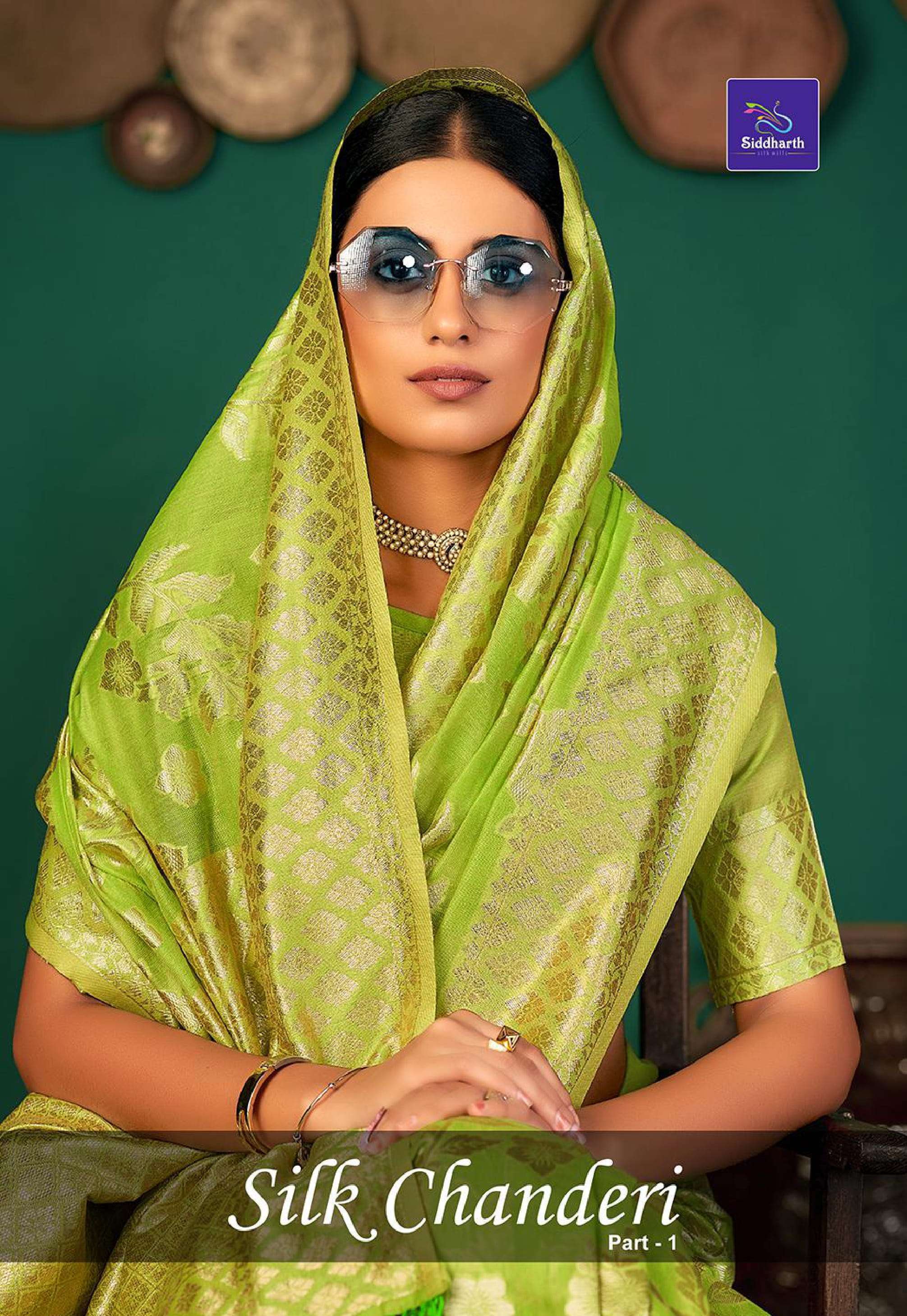 siddharth silk mills silk chanderi series 2401-2406 cotton base saree