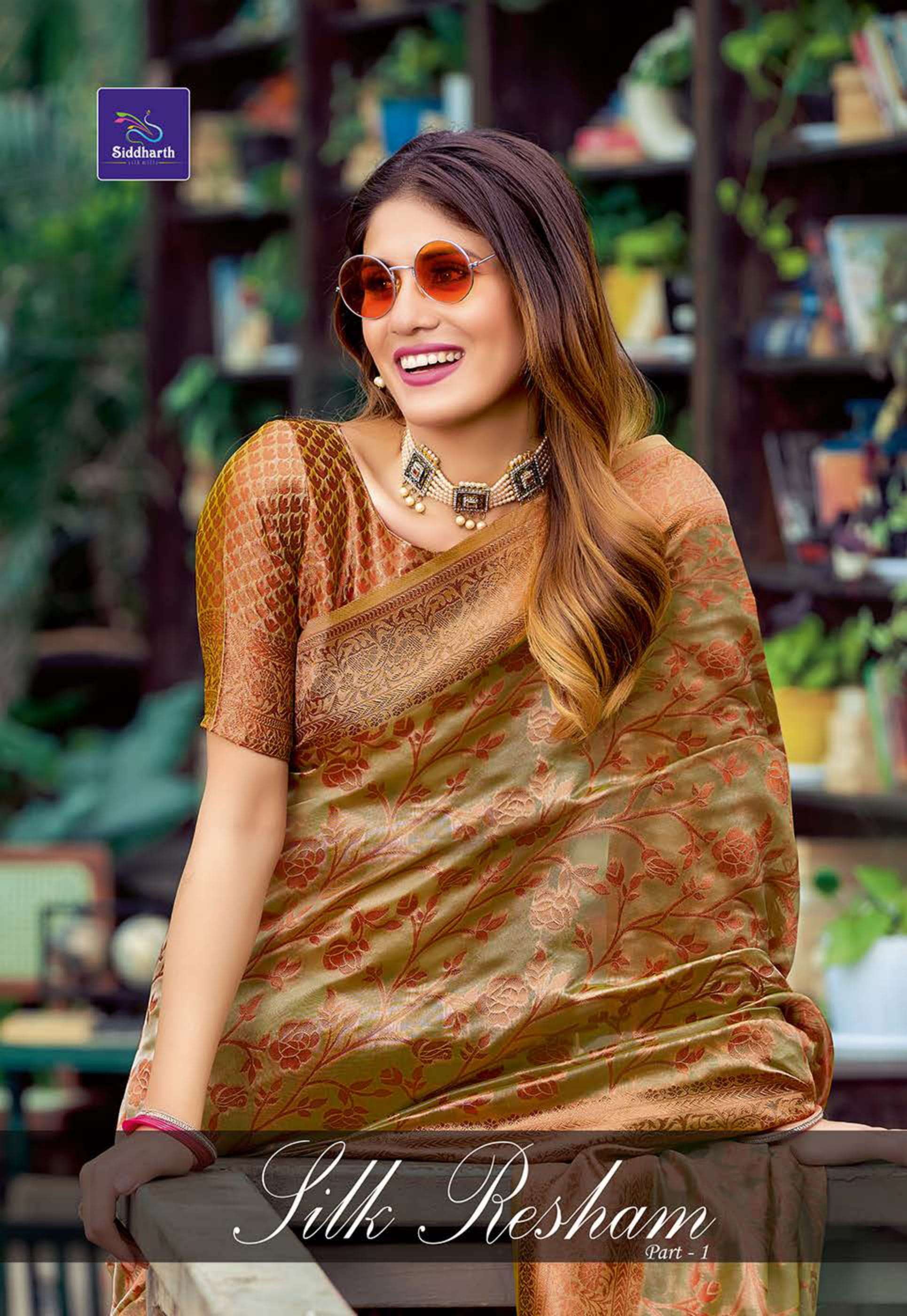 siddharth silk resham vol 1 series 1101-1106 Cotton Base saree
