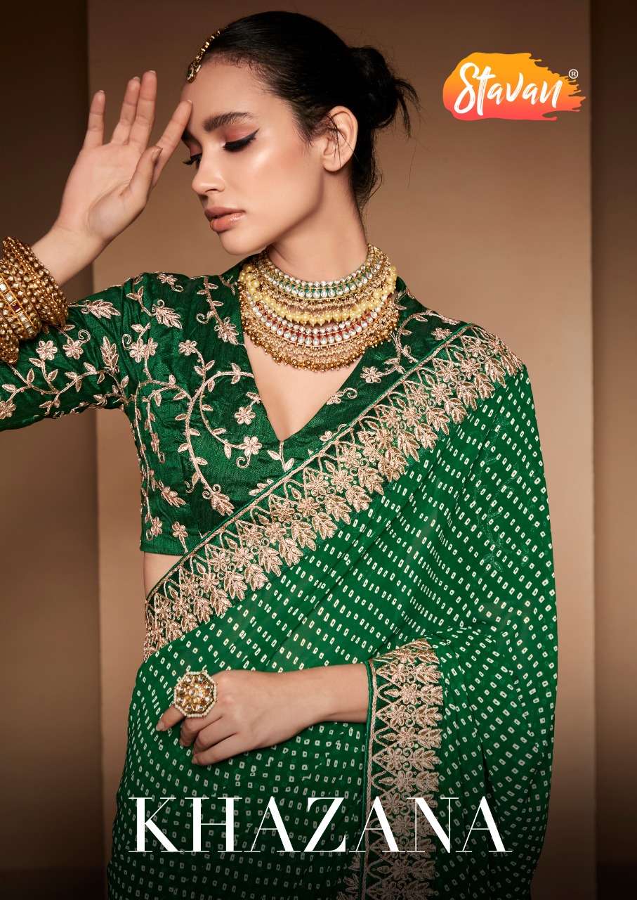 stavan khazana designer heavy weightless saree 