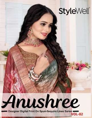 stylewell anushree vol 2 series 4001-4007 linen saree