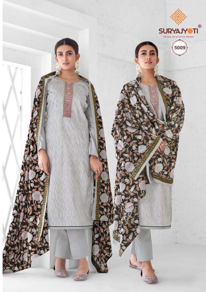 suryajyoti nushrat vol 5 series 5001-5010 jam satin suit 