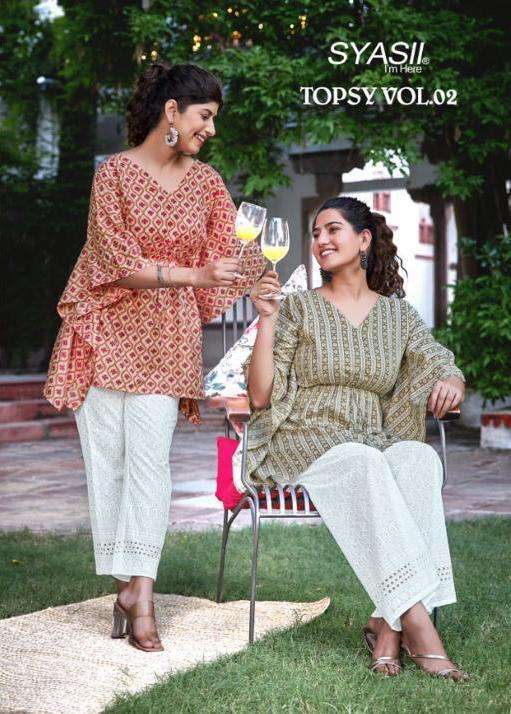 syasii topsy vol 2 series 405-413 cotton kurti 