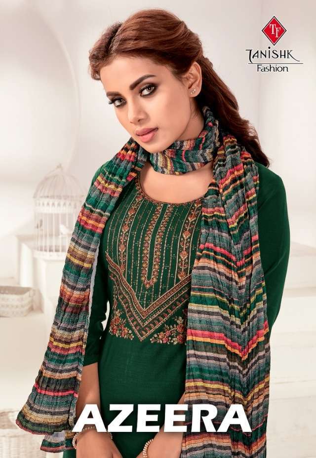 tanishk fashion azeera series 1001-1008 Pure reyon slub suit
