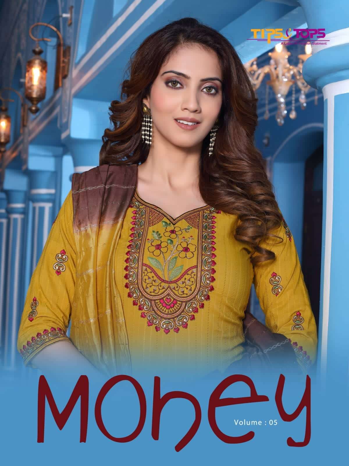 tips & tops mohey vol 5 series 501-506 viscose chinon slub kurti
