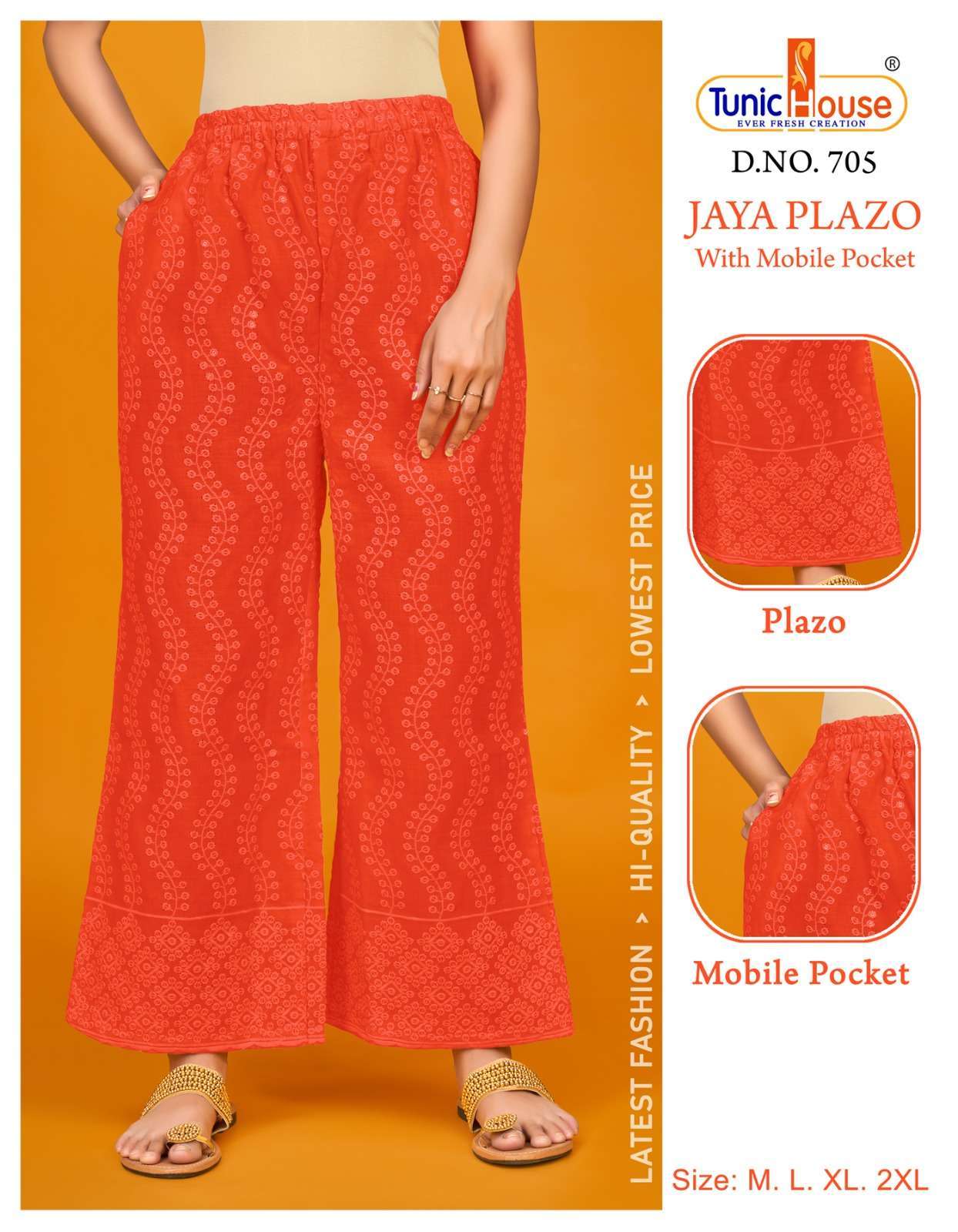 tunic house jaya plazo series 701-712 cotton plazo 