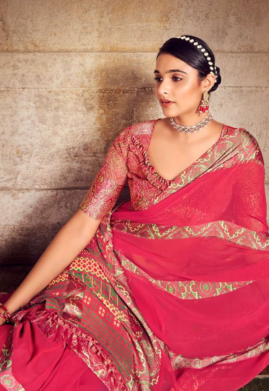Vinamra sky venilla vol 2 series 13009-13016 satin patta saree