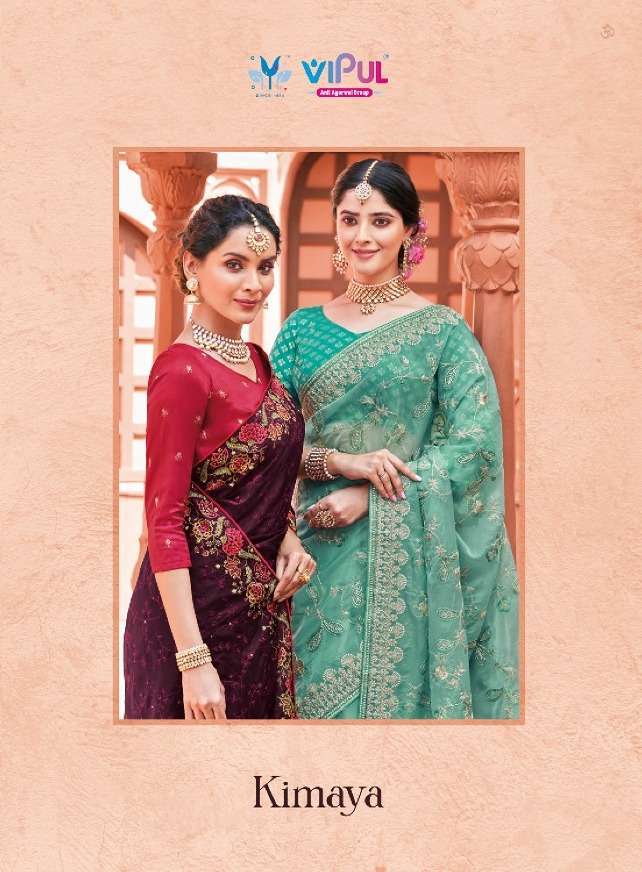 vipul fashion kimaya series 61704-61712 organza work saree