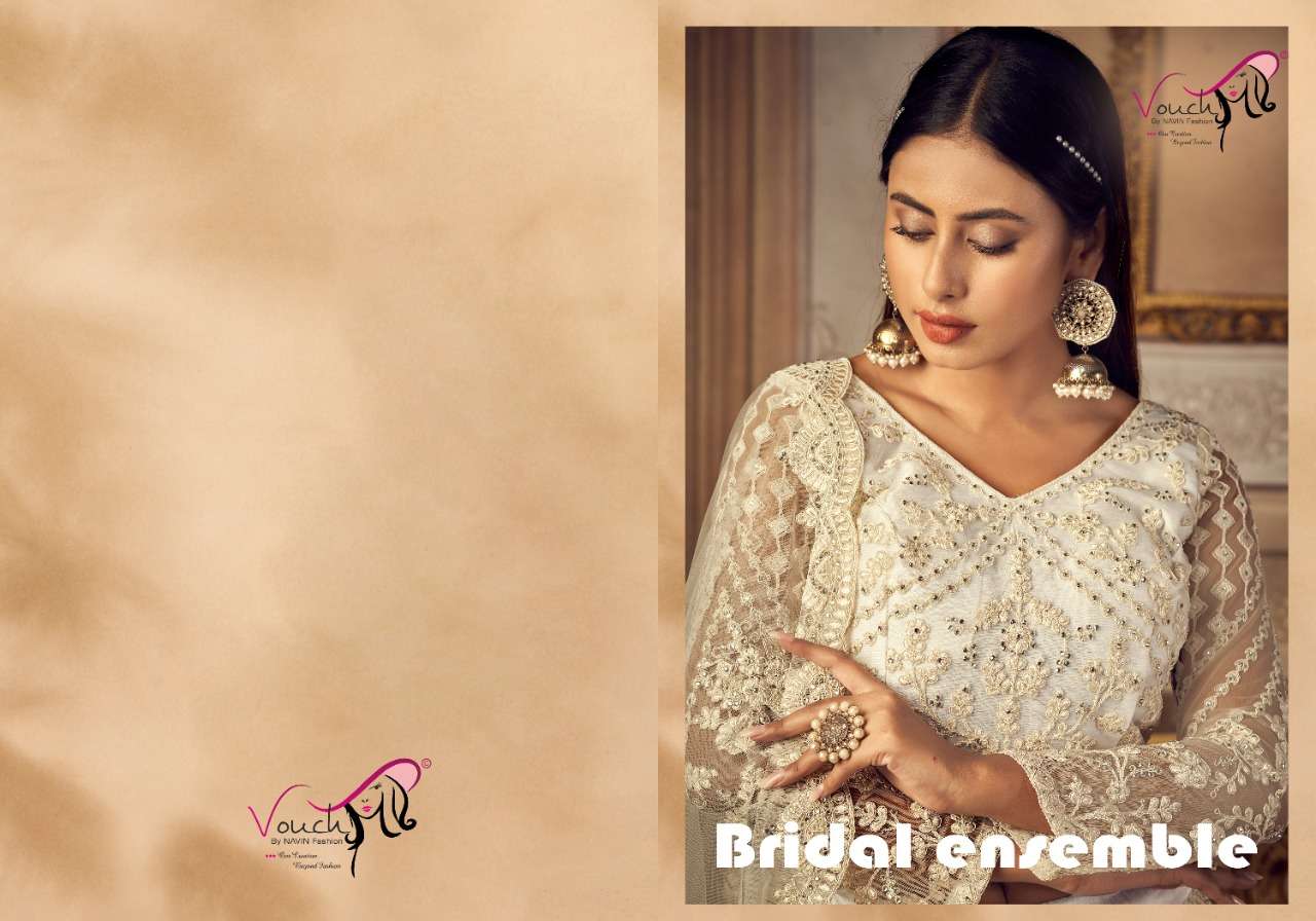 vouch birdal ensemble designer fancy lehenga 