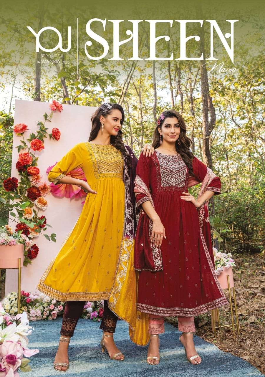 wanna sheen naira series 101-106 finest quality nylon viscose readymade suit 