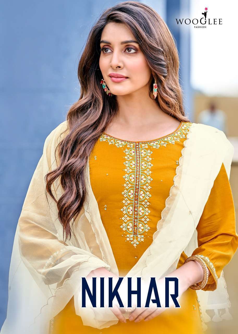 wooglee nikhar series 2001-2006 pure viscose silk suit 