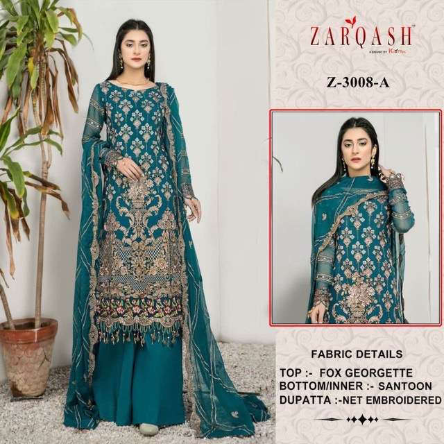 Zarqash Z-3008 Fox Georgette suit