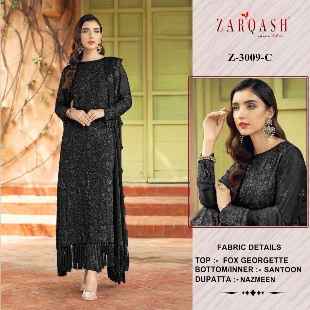 zarqash Z-3009 designer georgette pakistani suit
