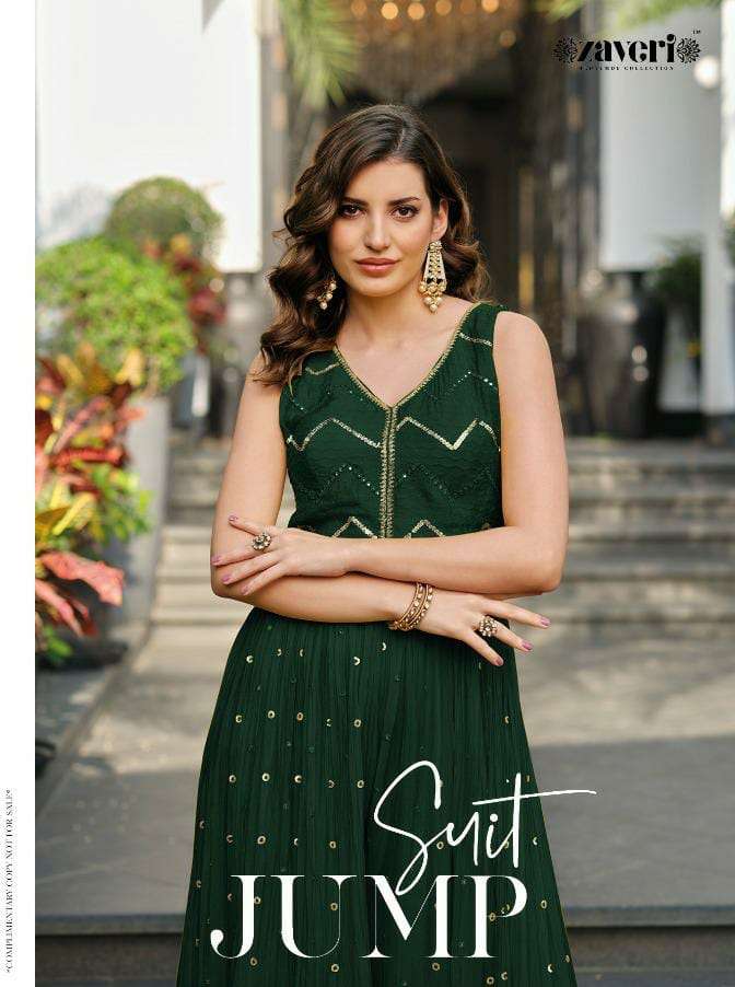 zaveri jumpsuit color ed-2 designer chinon jumpsuit 