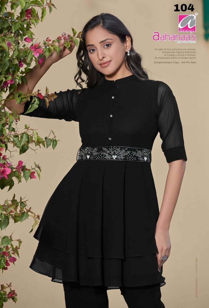 aahanaas designer georgette kurti 