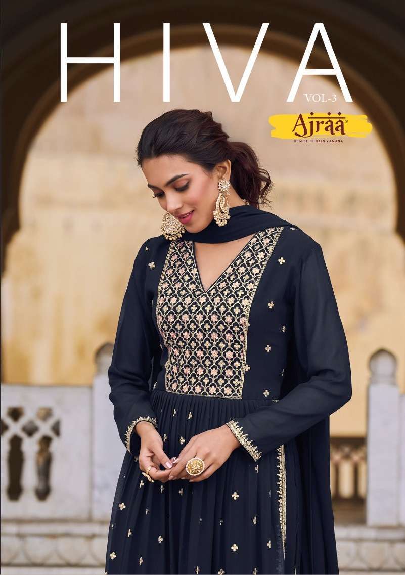 ajraa hiva vol 3 series 51451-51456 real georgette suit 