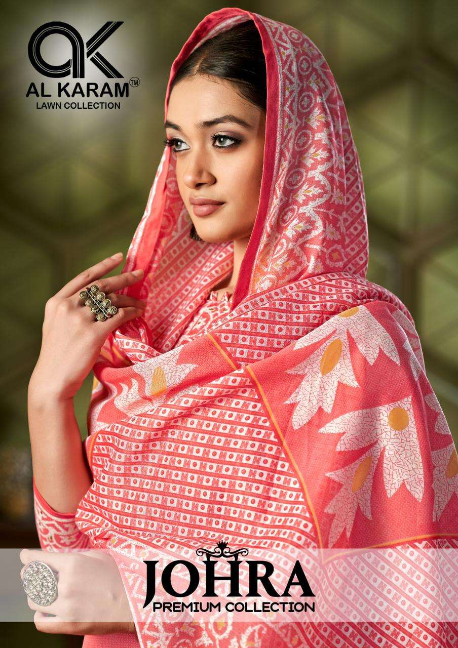 al karam johra premium collection vol 1 series 1001-1010 pure soft cotton suit 