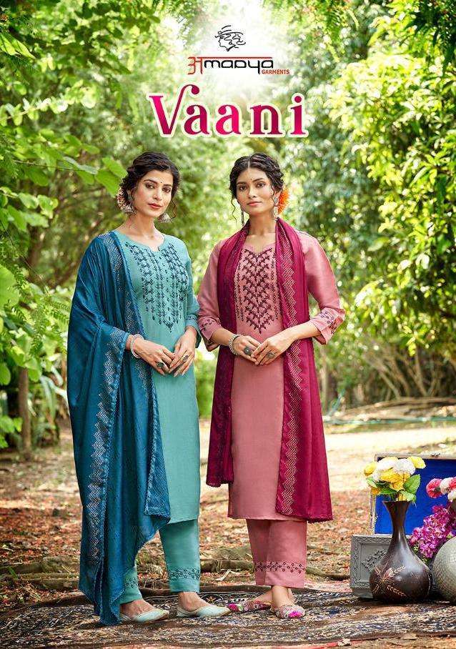 amaaya vaani series 1001-1006 fancy viscose readymade suit 