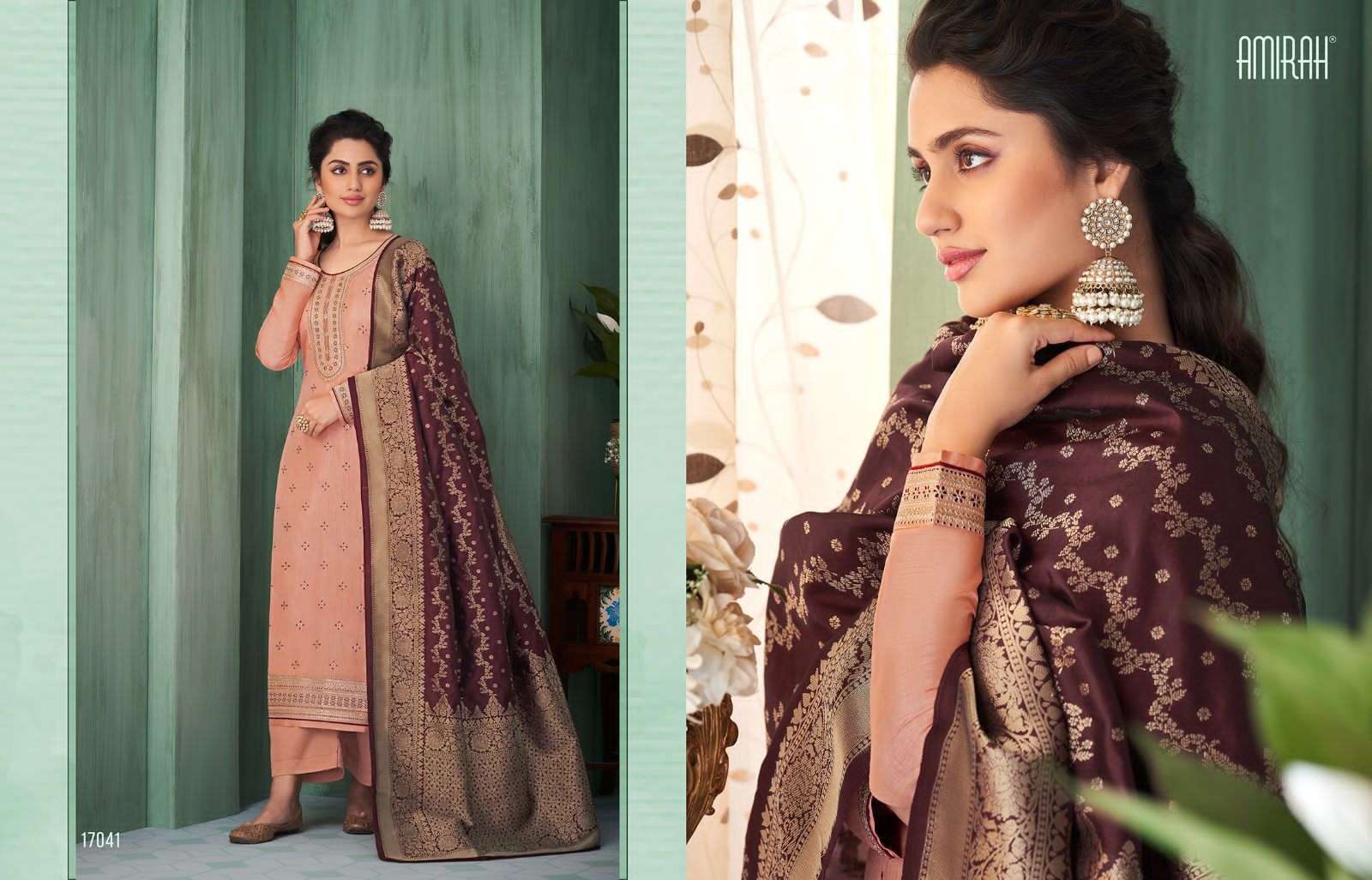 amirah noor designer heavy chinon silk suit s