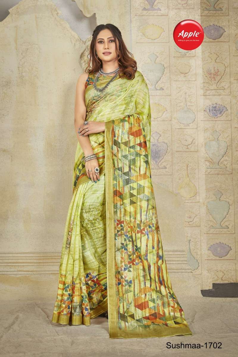 apple sushmaa vol 17 series 1701-1708 soft linen saree