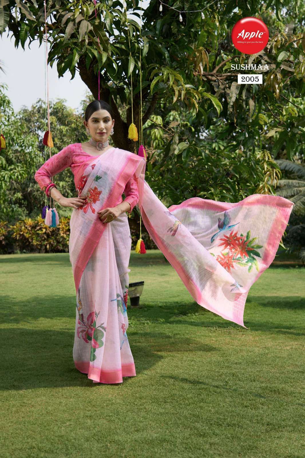 apple sushmaa vol 20 series 2001-2008 soft linen saree 