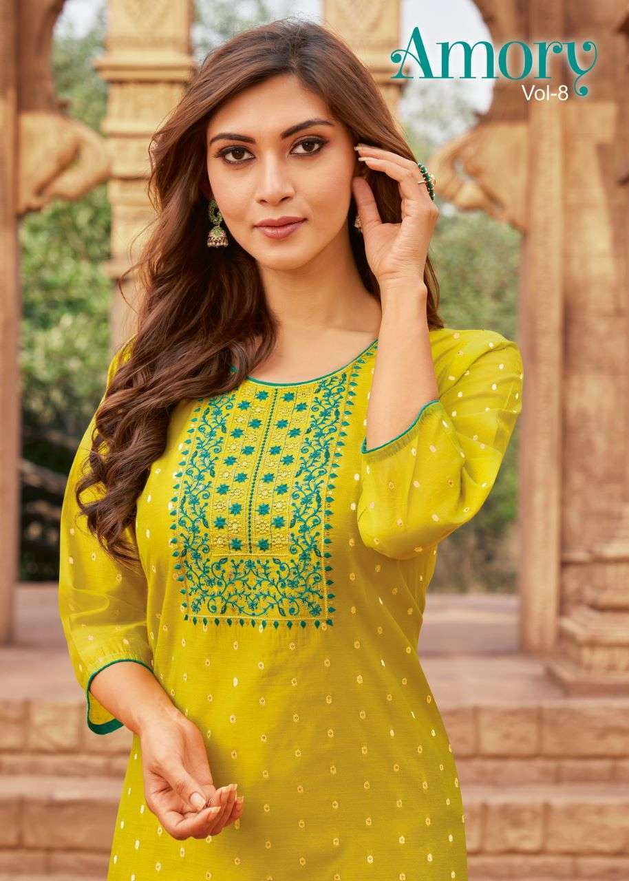 artio amory vol 8 series 65001-65010 modal silk kurti 