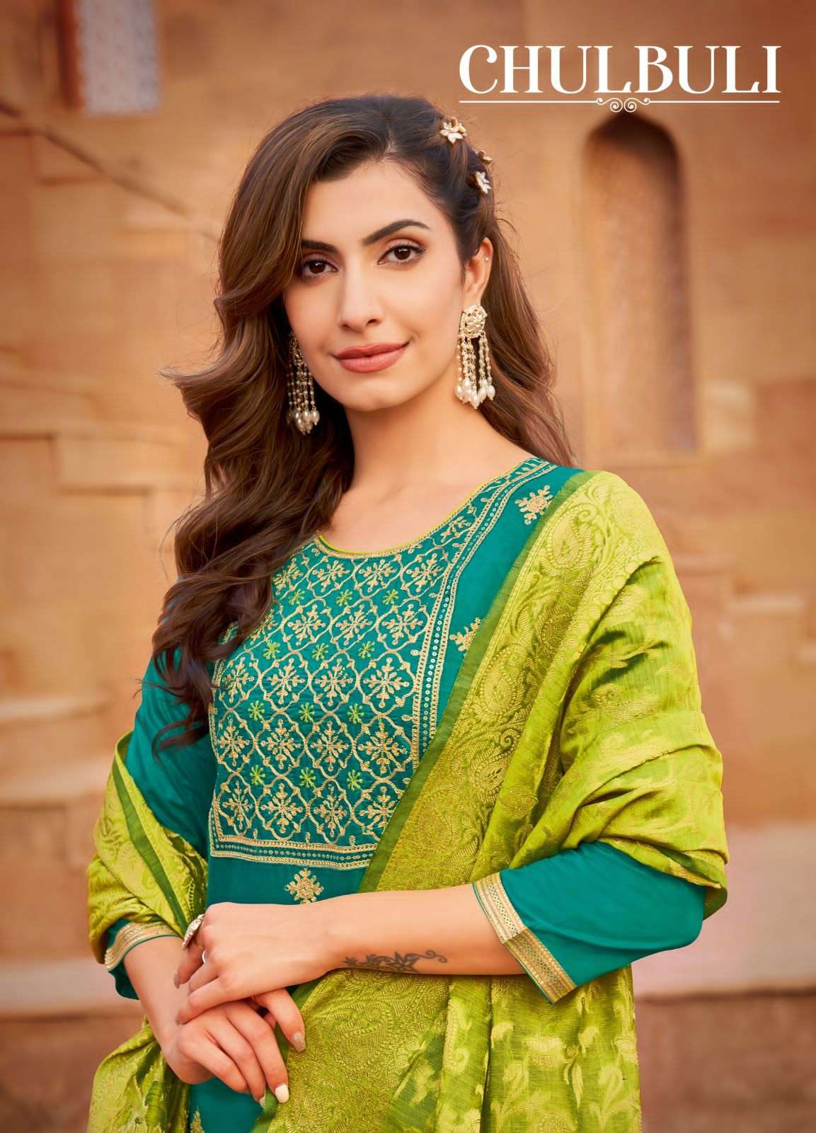 artio chulbuli series 61001-61010 cotton silk readymade suit 