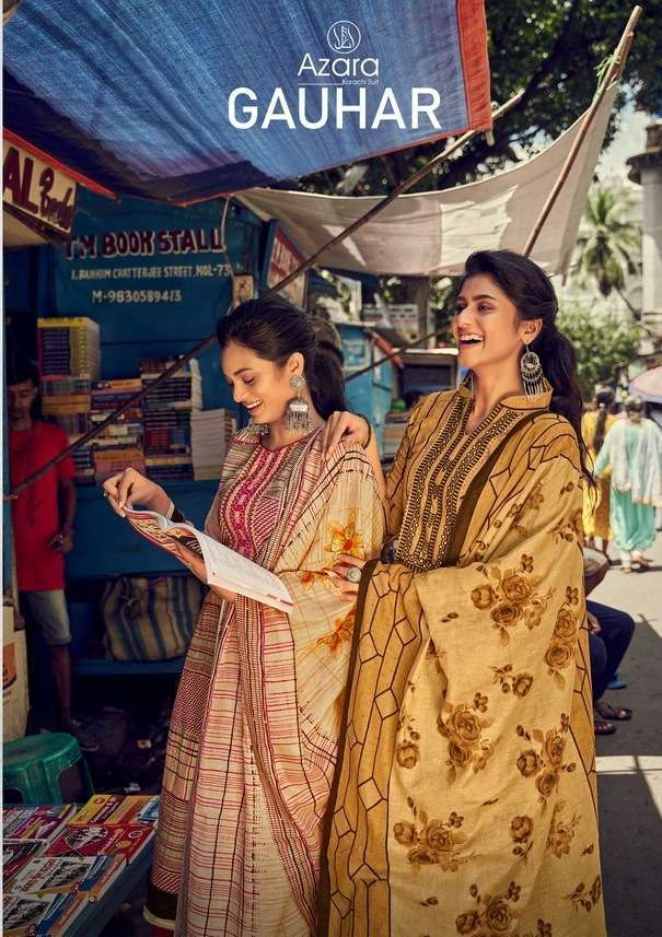 azara gauhar series 39001-39008 jam cotton suit 