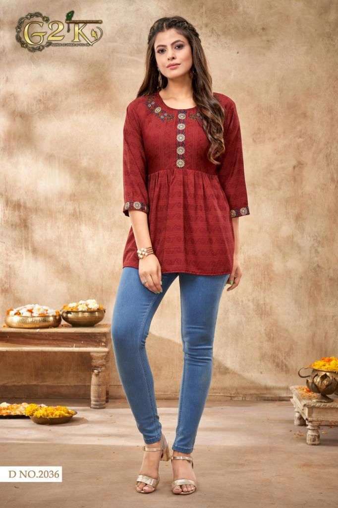 bonie hello series 2035-2040 heavy dobby rayon kurti 