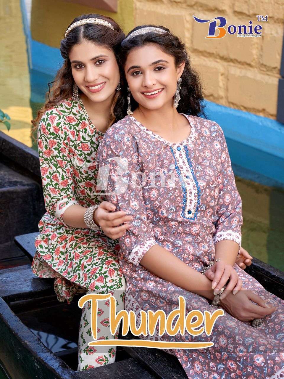 bonie thunder series 1001-1007 cotton kurti 