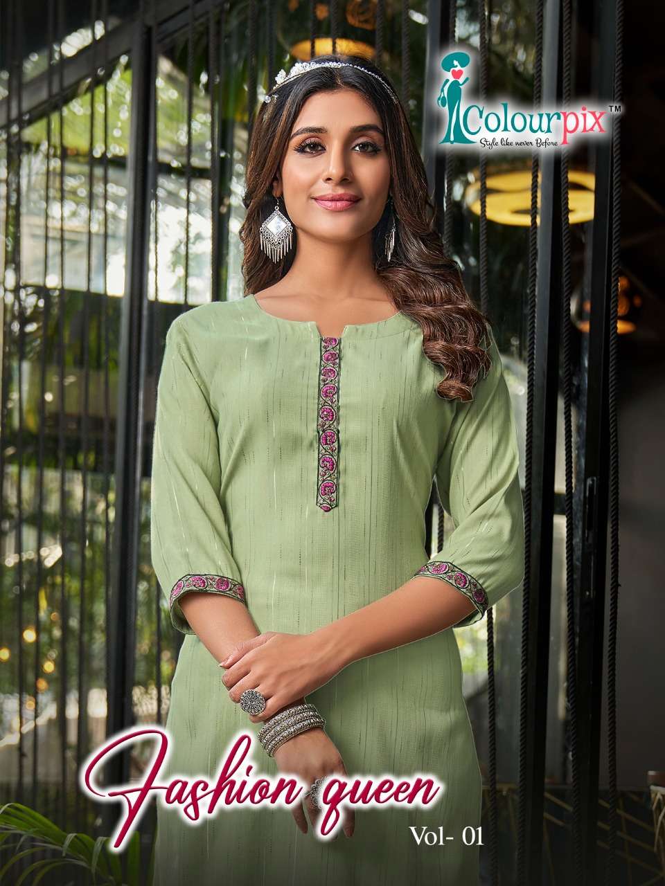 colourpix queen vol 1 series 1001-1006 doby rayon kurti 