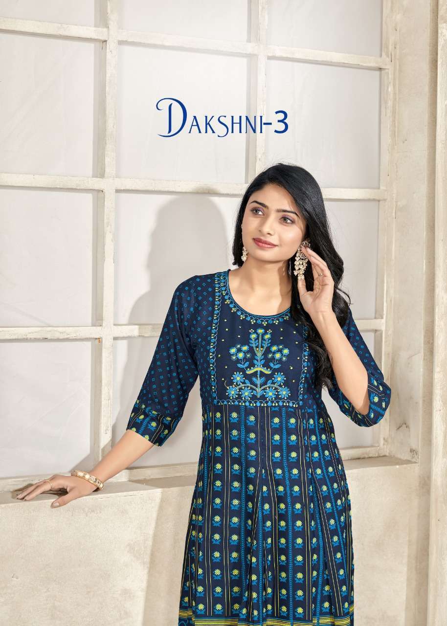 dakshni vol 3 series 1001-1006 Heavy Rayon gown 