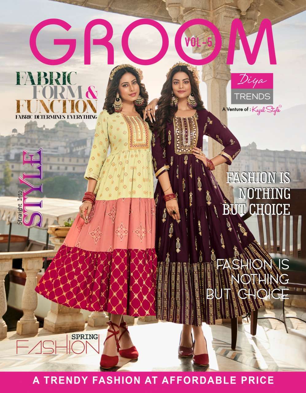 diya trends groom vol 5 series 5001-5010 rayon kurti 