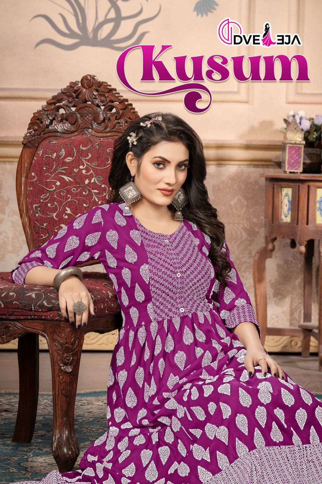 dveeja kusum series 101-106 rayon 14 kg kurti 