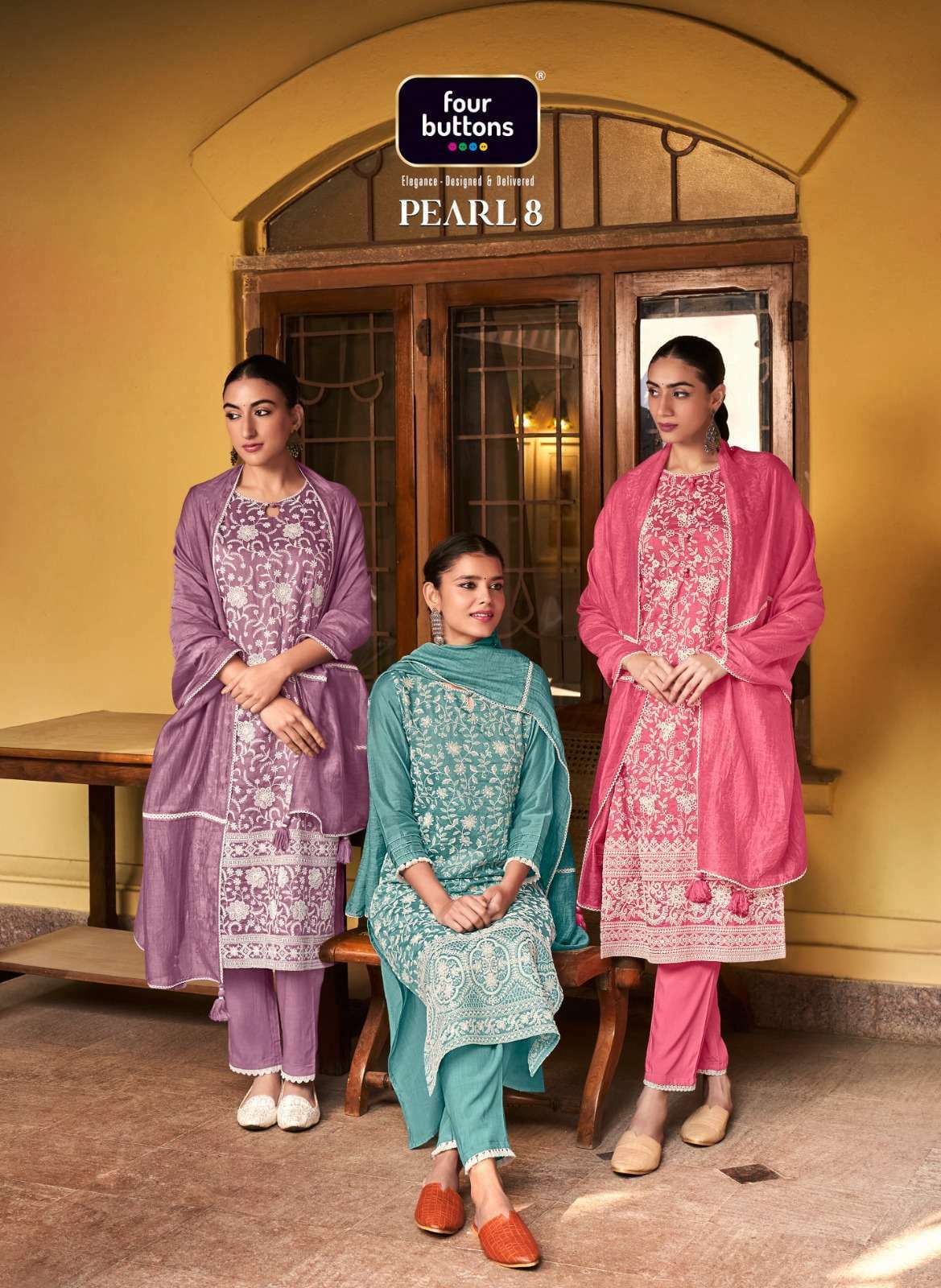 four buttons pearl vol 8 series 3151-3156 viscose readymade suit 