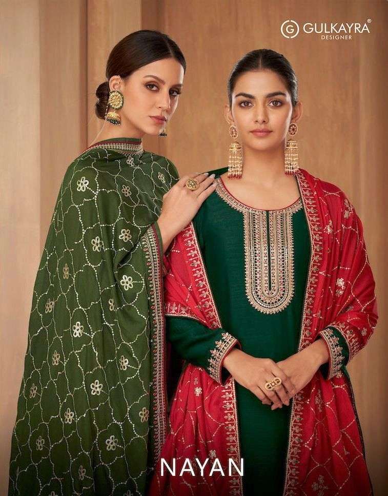 gulkayra nayan series 7199-7205 vichitra silk suit 