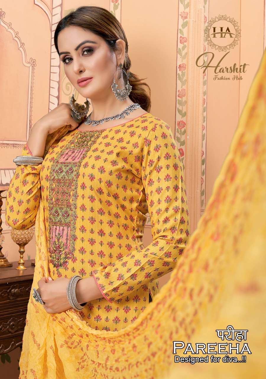 harshit fashion hub pareeha series 1035001-1035008 Pure Viscose Reyon suit