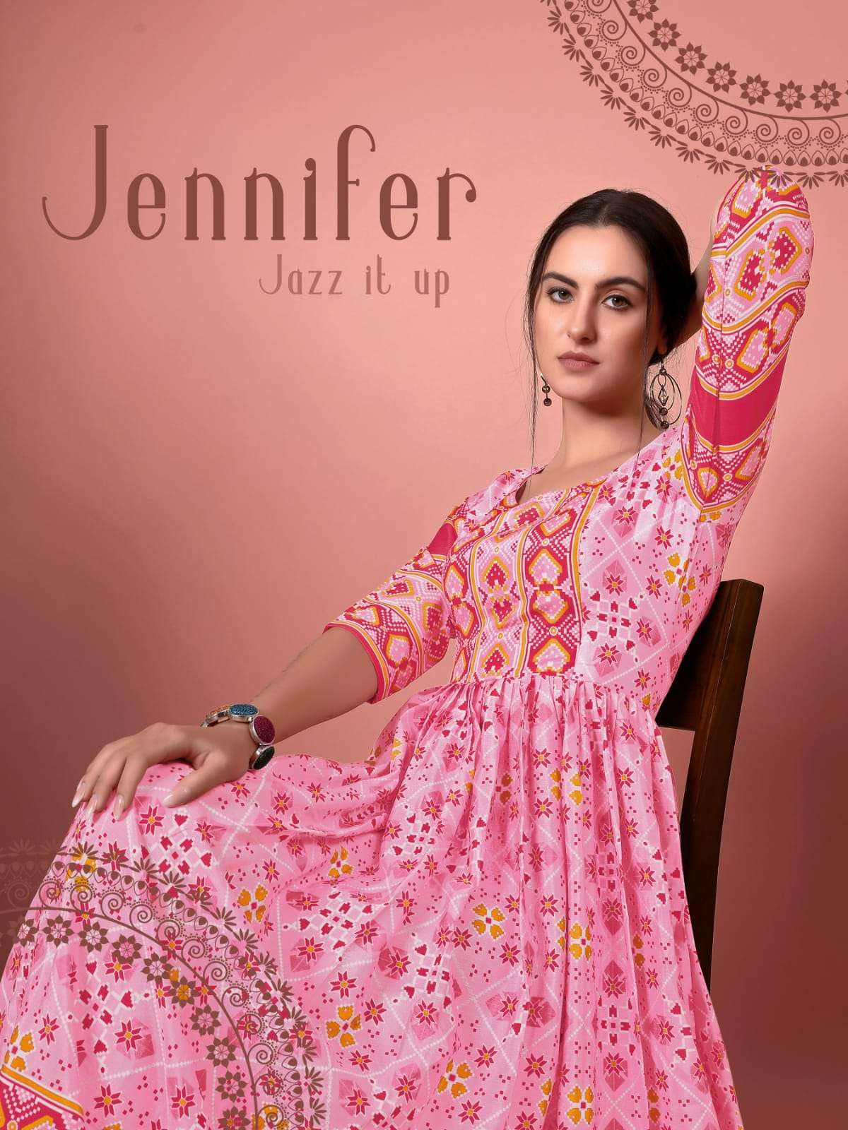 jennifer series 4006-4009 chinon digital printed gown 