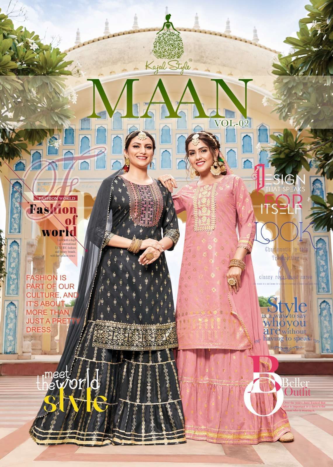 kajal maan vol 2 series 2001-2004 Chanderi Print sharara suit 